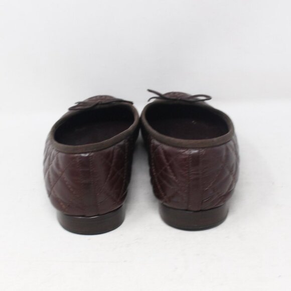 CHANEL #R6JZQ8 Aged Ballet Flats Size 37.5 - Picture 3 of 9